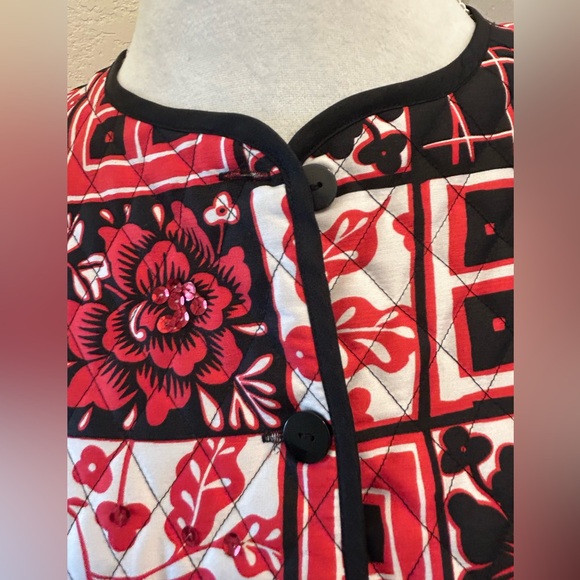 Vintage 1990’s SILKLAND patchwork jacket-100% silk - Picture 5 of 13